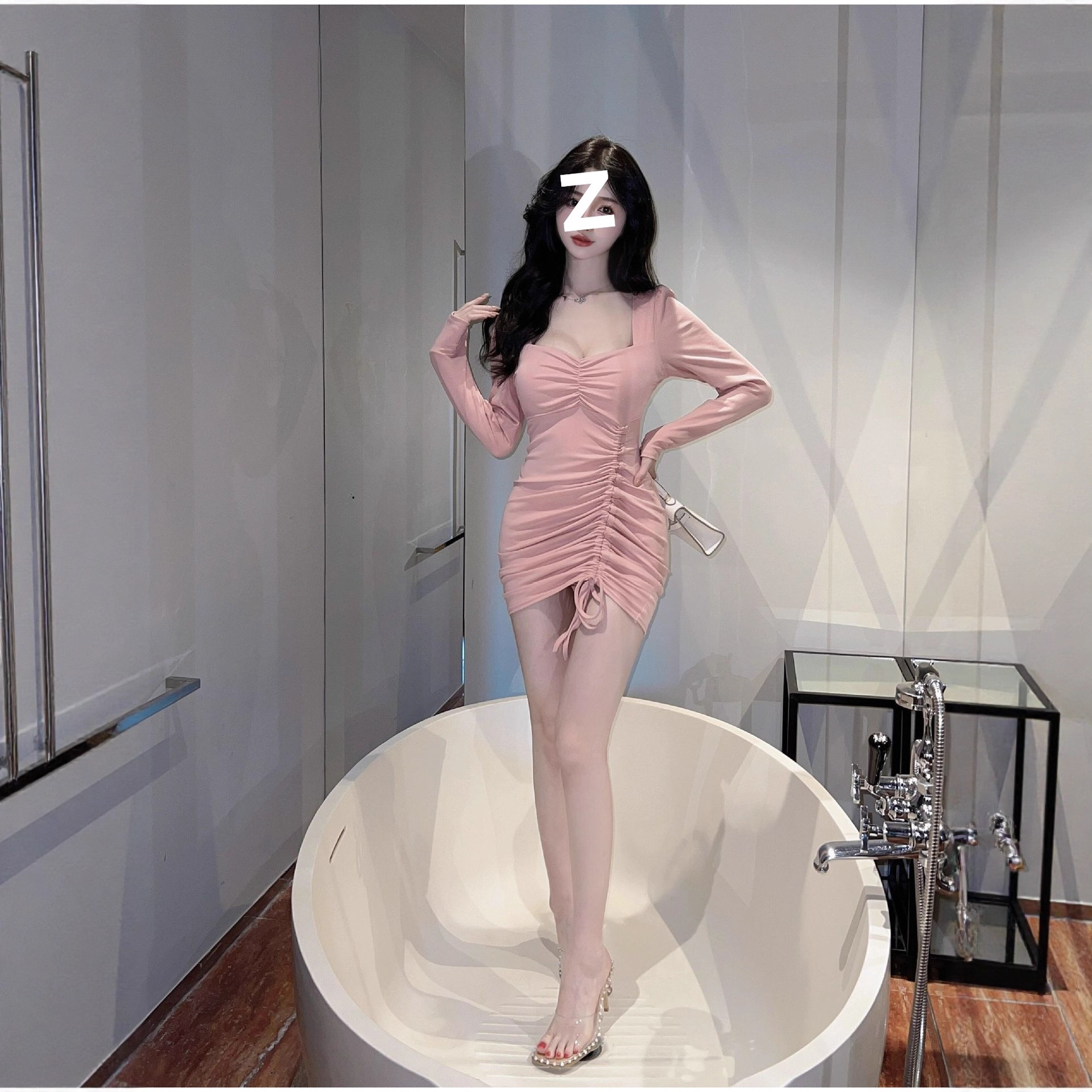 Hot Girl Low-cut Slim-fit Slimming Dress For Women - Image 8