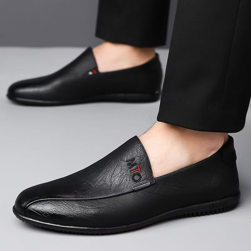 Breathable Tods Casual Shoes Slip-on Leather Shoes For Men - Image 2