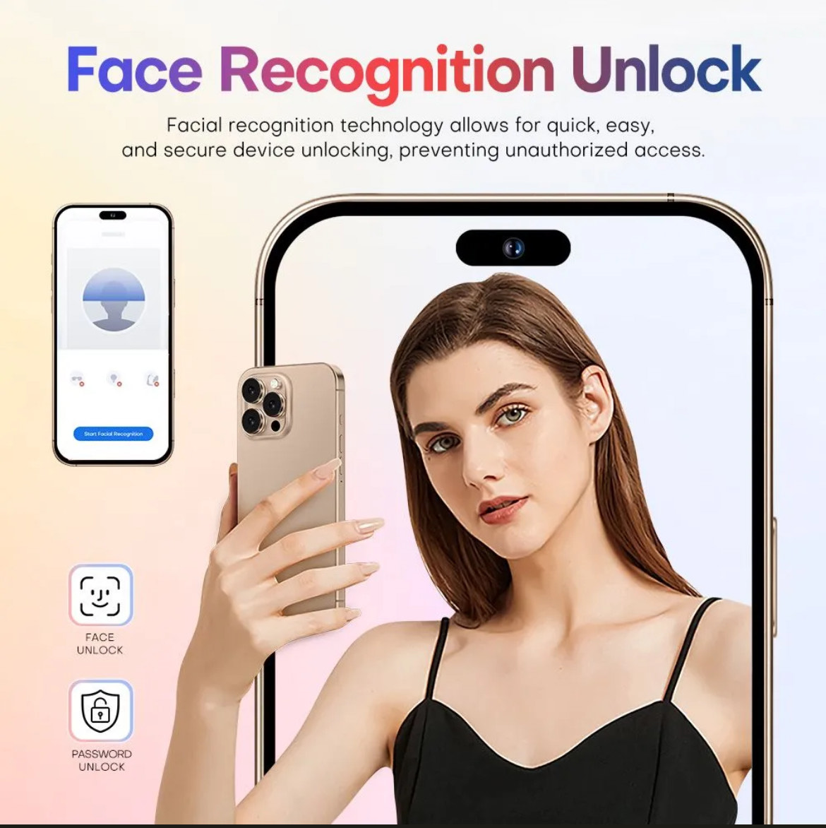 Smartphone with face recognition feature available through DHgate, promoted by MyAleiastylo